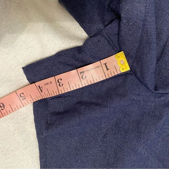 NWT Banana Republic Hamptons Dark Denim Blue Shimmer Shorts 3 1/2" - Picture 5 of 8